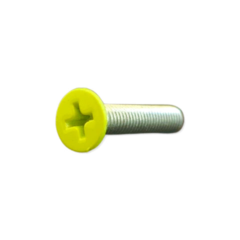 1" Neon Yellow Paint Phillips Mounting Hardware 100 Pack