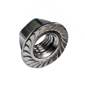 1/4-20 Serrated Flange Locknut 18-8 Stainless Steel 2000 pack - FastenerExpert.us