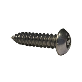 10-12 x 3/4 Stainless Steel Tamperproof 6 Lobe Pin-In Button Head Self-Tapping Screw Type A - Box of 250