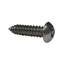 8-15 x 1 1/2 Stainless Steel Tamperproof 6 Lobe Pin-In Button Head Self-Tapping Screw Type A - Box of 200