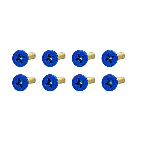 1" Candy Blue x Yellow Zinc Phillips Mounting Hardware 500 Pack