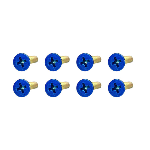 1" Candy Blue x Yellow Zinc Phillips Mounting Hardware 100 Pack