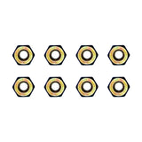 Candy Blue x Yellow Zinc Skateboard Mounting Nuts 1000 Pack