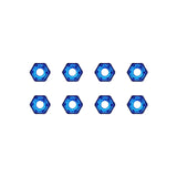 Candy Blue x Yellow Zinc Skateboard Mounting Nuts 500 Pack
