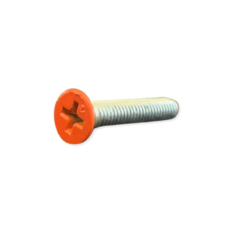 1" Orange Paint Phillips Mounting Hardware 500 Pack