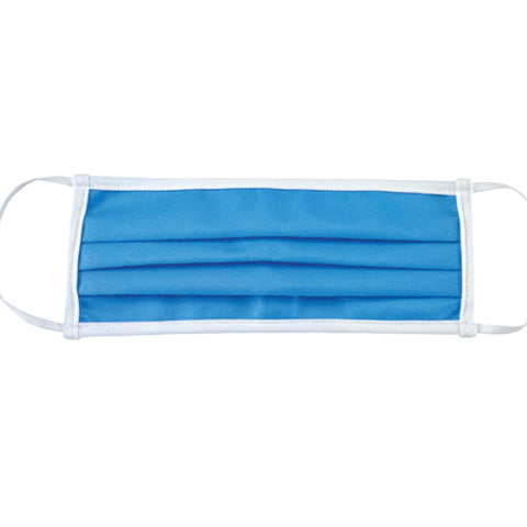 Blue Pleated Face Mask With Elastic Ear Loops (Pack of 20)