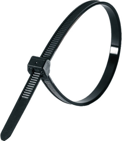 Standard Cable Tie, 15.35" Long Black 100 pack - FastenerExpert.us